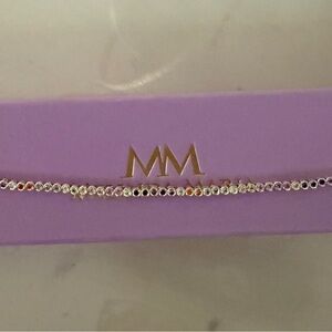 Melinda Maria Silver ANKLET with Multicolor Stones